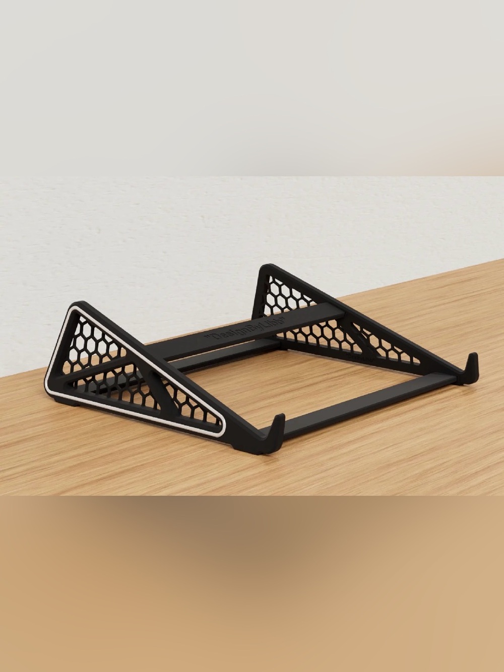 Black Foldable Hex Mesh laptop ,note , tablet stand